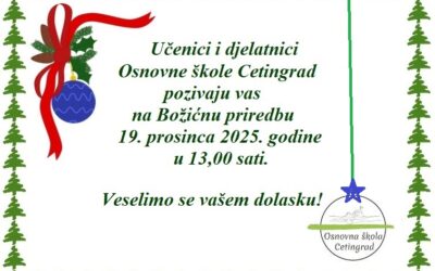 Pozivnica za Božićnu priredbu