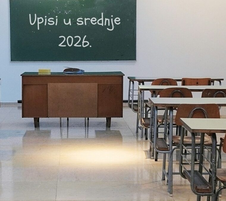Upisi u srednje – školska godina 2026./27.